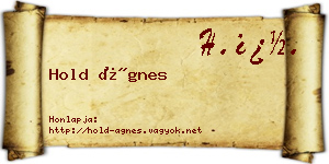 Hold Ágnes névjegykártya